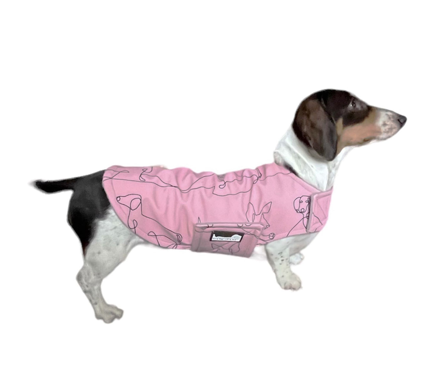 Dachys Jackies - Water resistant Dog jacket - Happy Dachy Pink