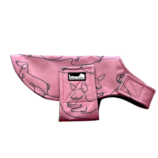 Dachys Jackies - Water resistant Dog jacket - Happy Dachy Pink